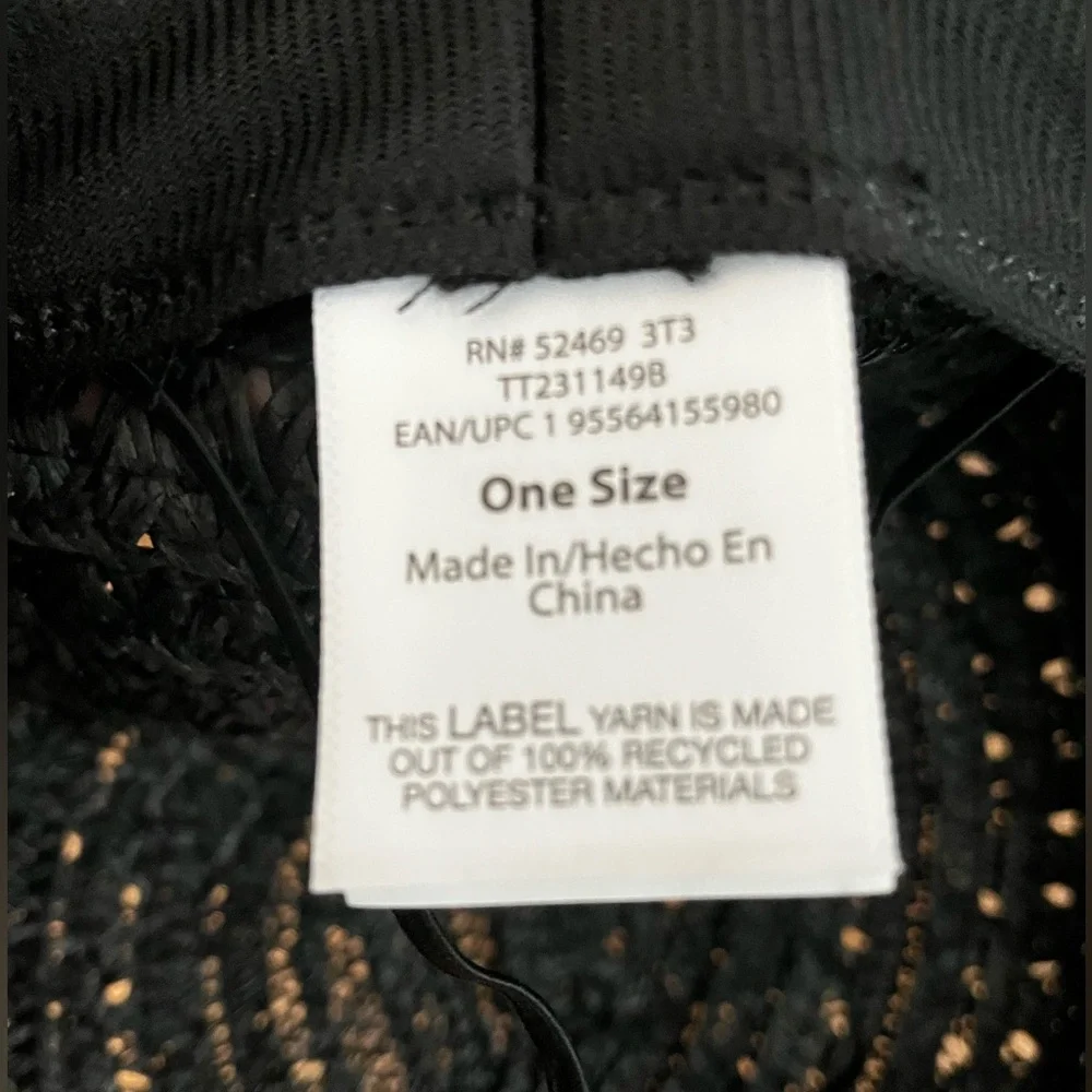 Summer straw hat, black. One size, measurements are in the pictures - Picture 4 of 8